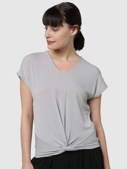 vero moda grey regular fit top