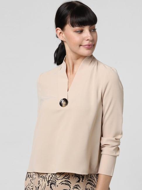 vero moda beige regular fit top