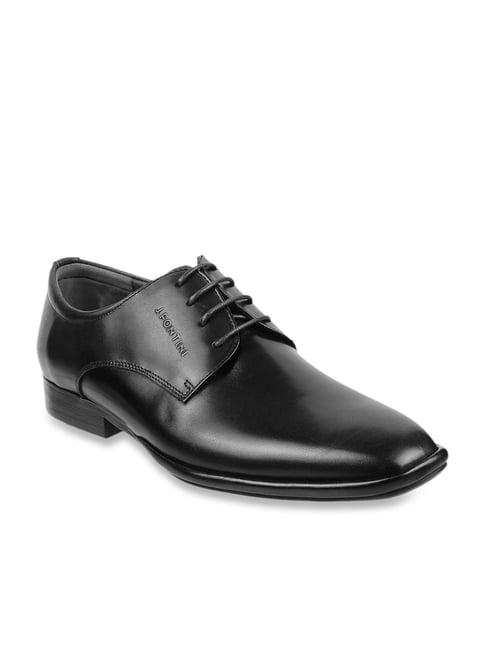 j. fontini by mochi men's black shoe lace-up