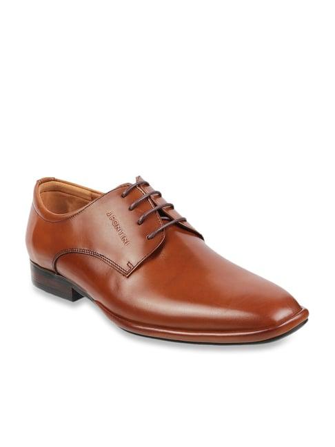 j. fontini by mochi men's tan shoe lace-up