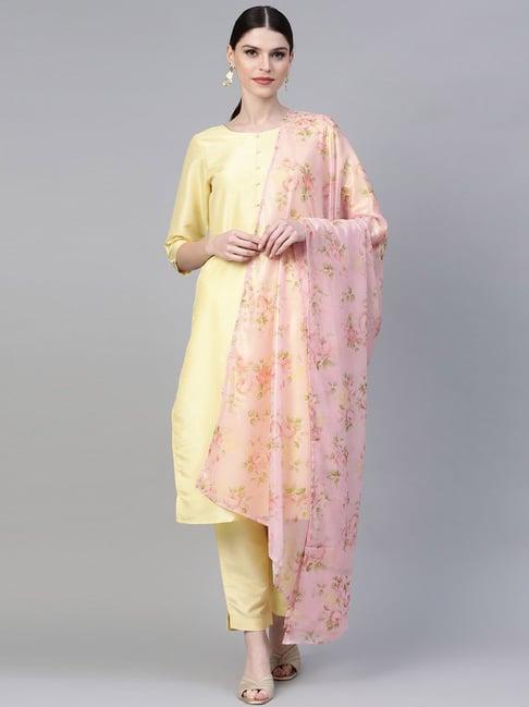 yellow kurta set