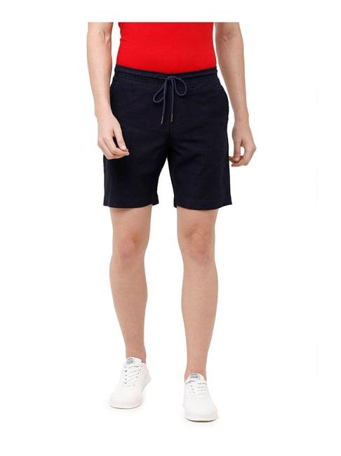 cavallo by linen club navy slim fit shorts