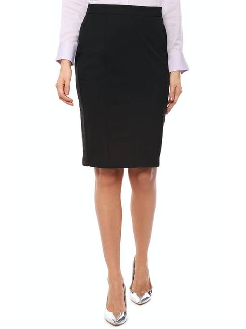 van heusen black above knee skirt