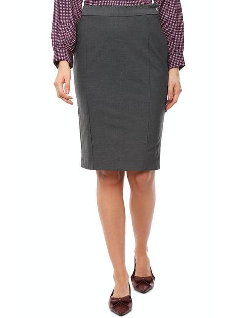 van heusen grey above knee skirt