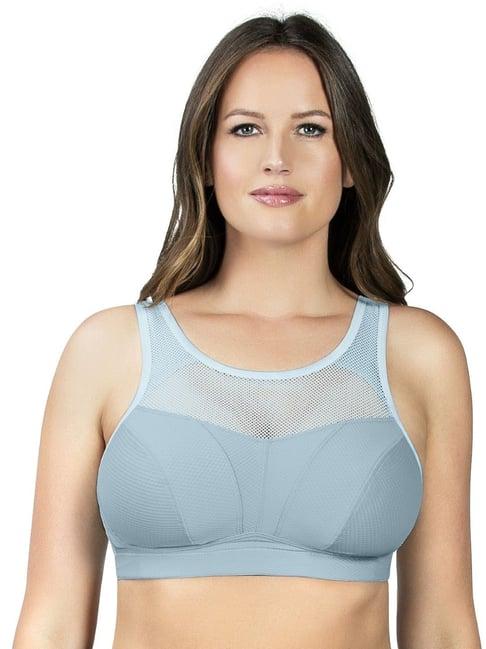 parfait granite blue non wired non padded sports bra