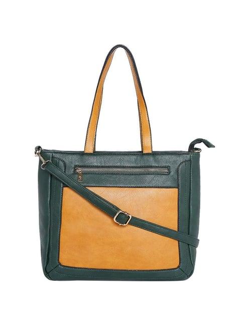 giordano green textured medium handbag