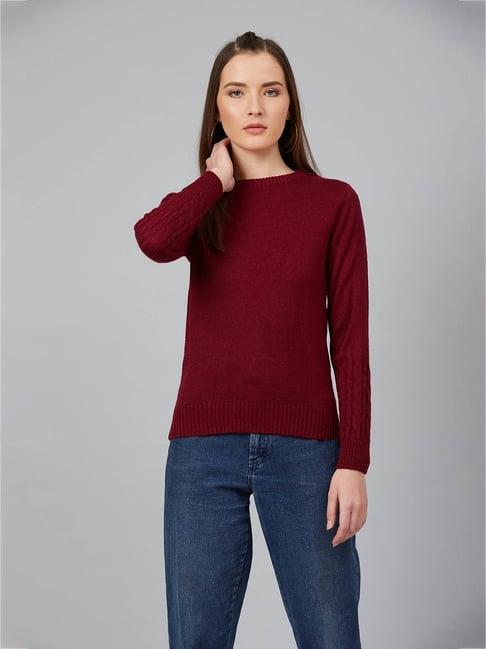 cayman burgundy full sleeves sweater