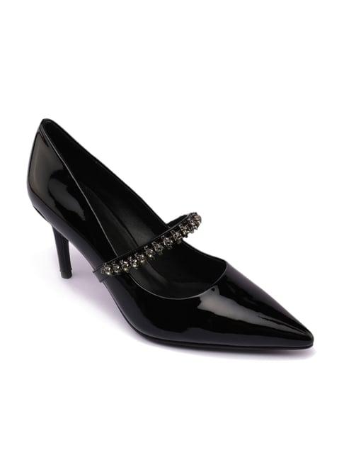 heel & buckle london women's black mary jane stilettos