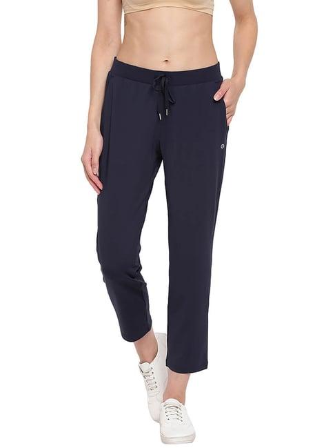 enamor navy mid rise pants