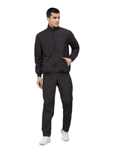 alcis black regular fit tracksuit