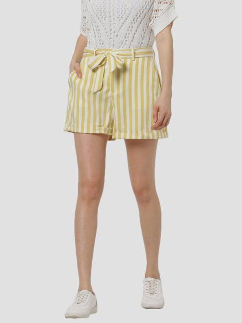 only olive green striped shorts