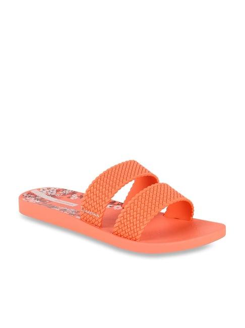 ipanema city print orange casual sandals