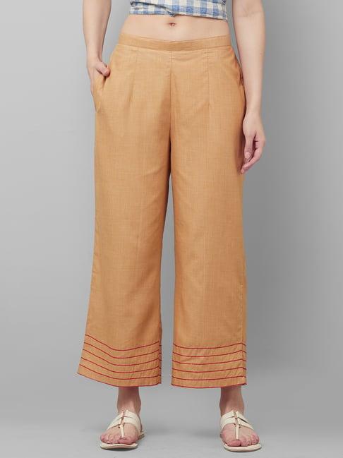 indo era beige regular fit palazzos