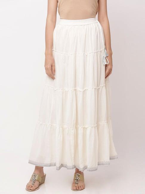 globus white maxi skirt