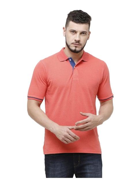 cavallo by linen club red contemporary fit polo t-shirt