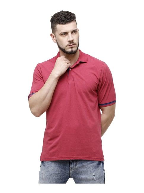 cavallo by linen club red contemporary fit polo t-shirt