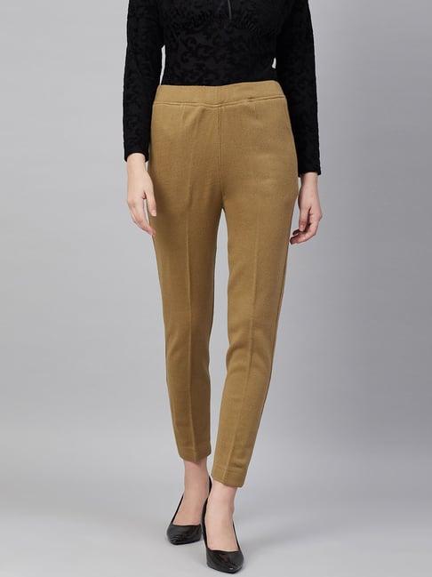 cayman brown mid rise pants