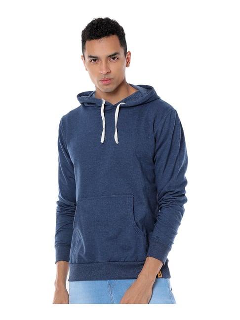 campus sutra light blue hooded sweatshirt