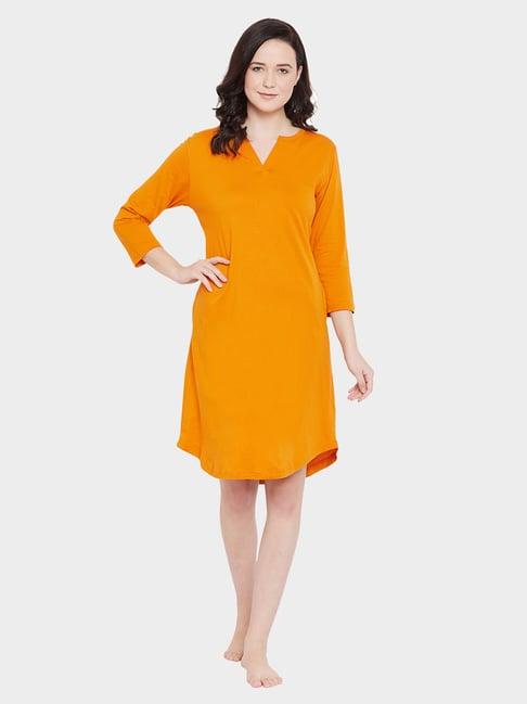 hypernation orange a-line dress