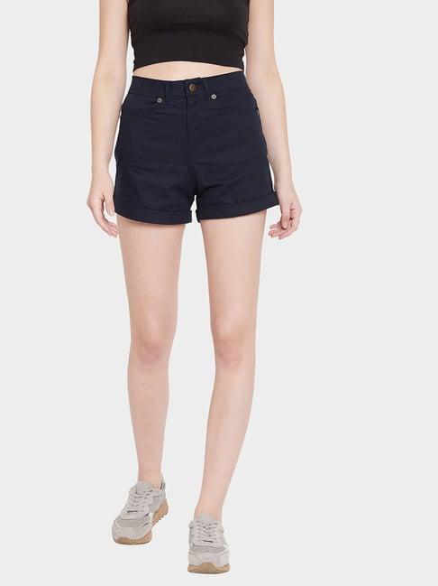 hypernation navy cotton shorts