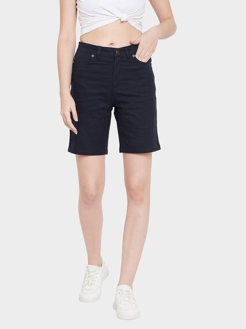 hypernation navy cotton shorts