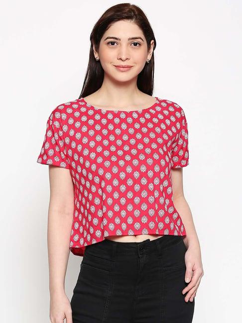 people pink printed top