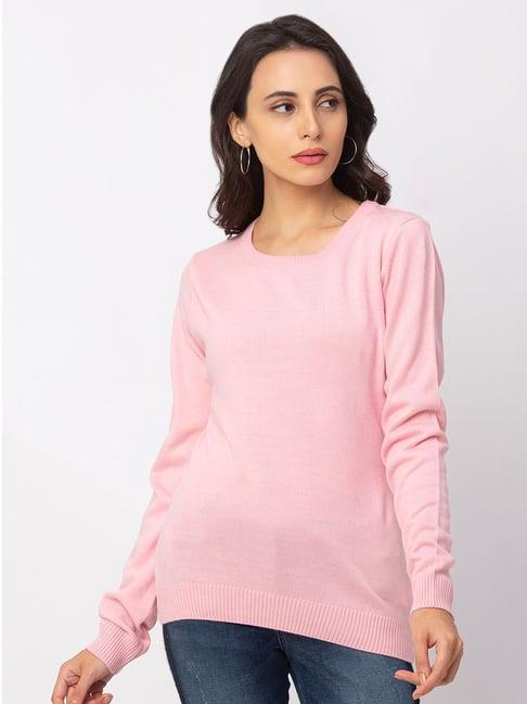 globus pink full sleeves sweater