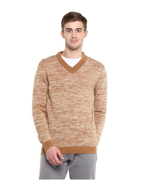 red chief camel textured sweater