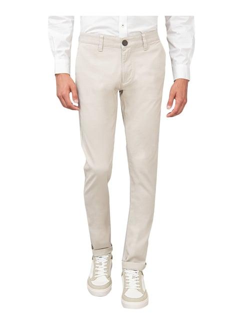 beverly hills polo club beige cotton skinny fit chinos