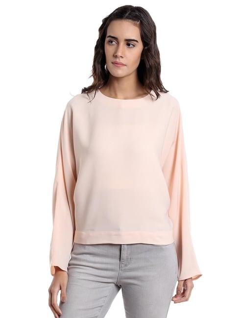 vero moda cream tan regular fit top