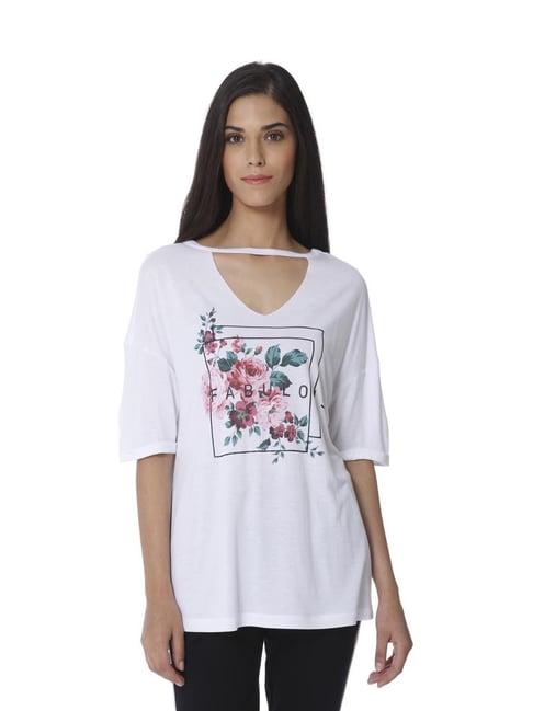 vero moda snow white floral print tunic