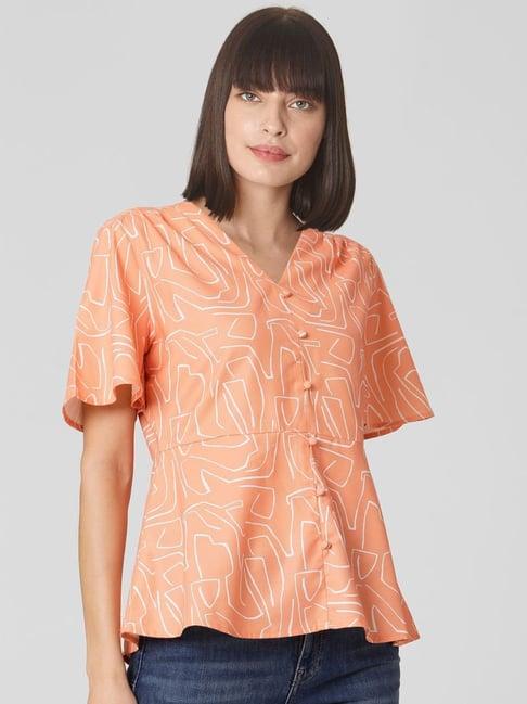 vero moda coral printed top