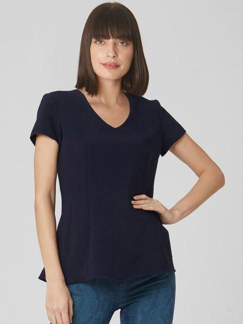 vero moda navy flare fit top