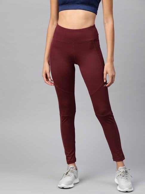 alcis maroon regular fit tights