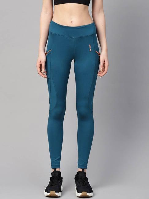 alcis teal regular fit tights