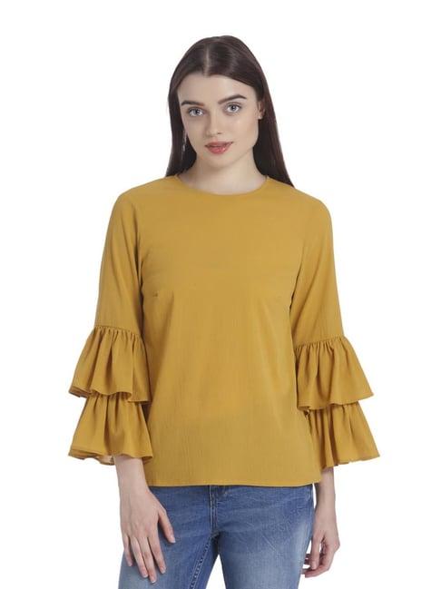 vero moda harvest gold regular fit top