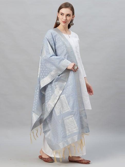 indo era blue dupatta