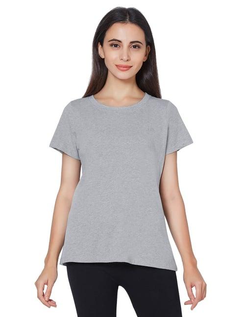 soie grey textured lounge t-shirt