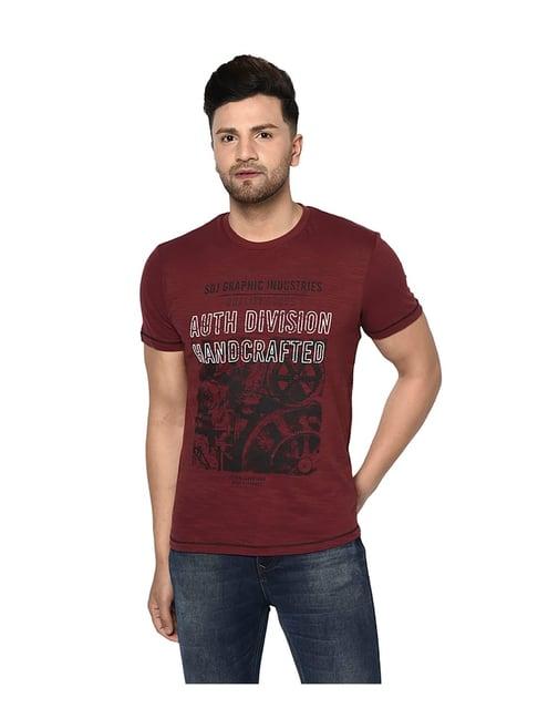 duke wine printed t-shirt