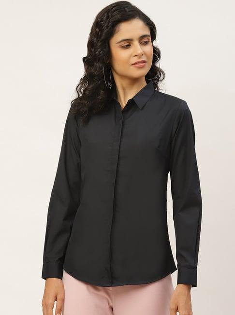 hancock black cotton shirt