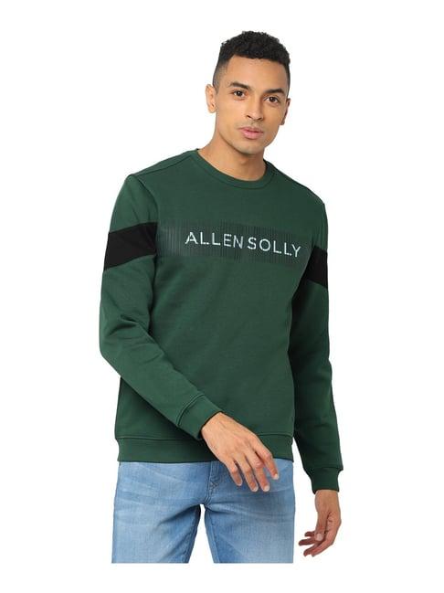 allen solly green round neck sweatshirt