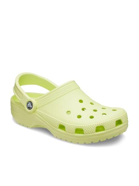 crocs unisex classic lime zest back strap clogs