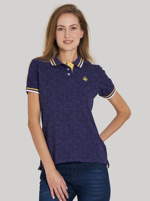 beverly hills polo club navy printed polo t-shirt