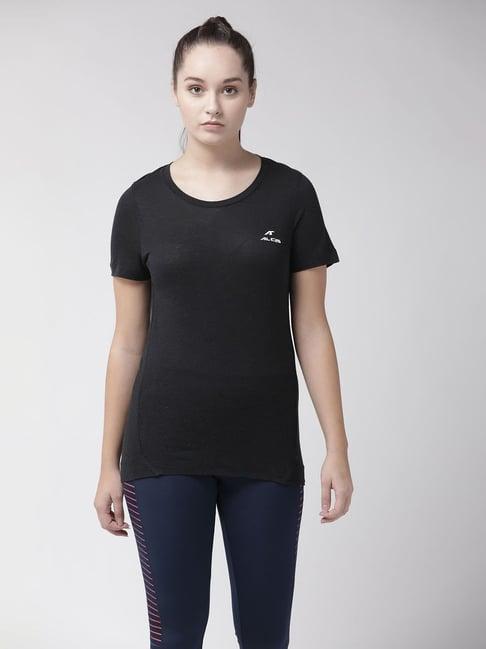 alcis black regular fit tee