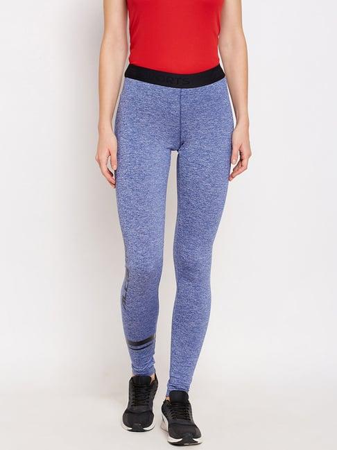 alcis royal blue & white textured leggings