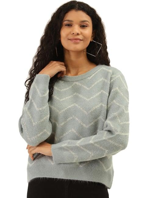 label ritu kumar ice blue printed pullover