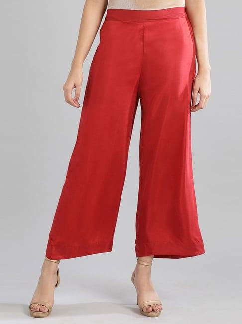 aurelia red regular fit palazzos