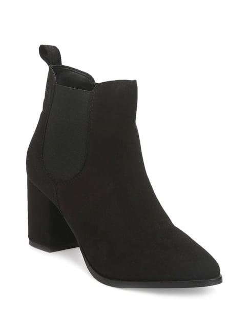 truffle collection women's jet black casual booties