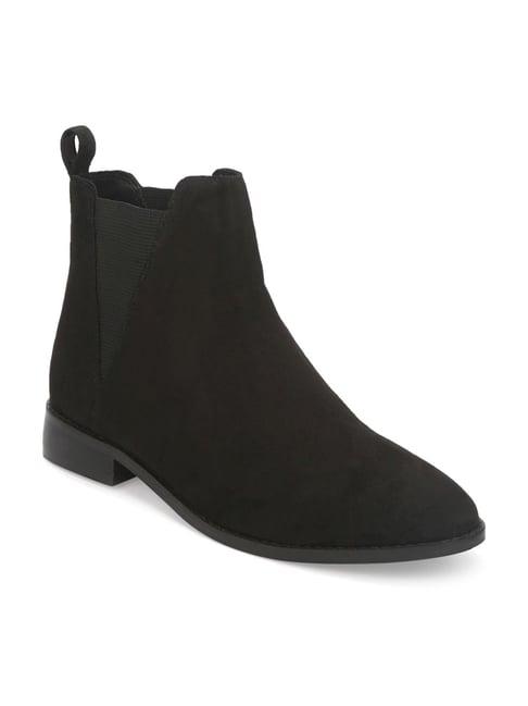 truffle collection women's jet black casual booties