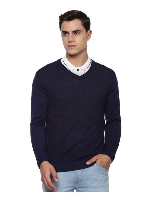 louis philippe navy v neck sweater